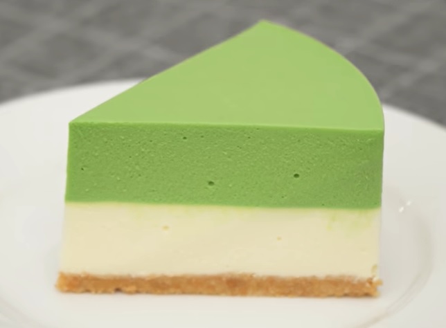 Zdravý matcha cheesecake